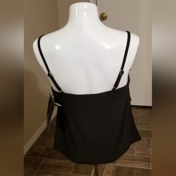 Tiered tankini top color BLACK size medium - Picture 5 of 5